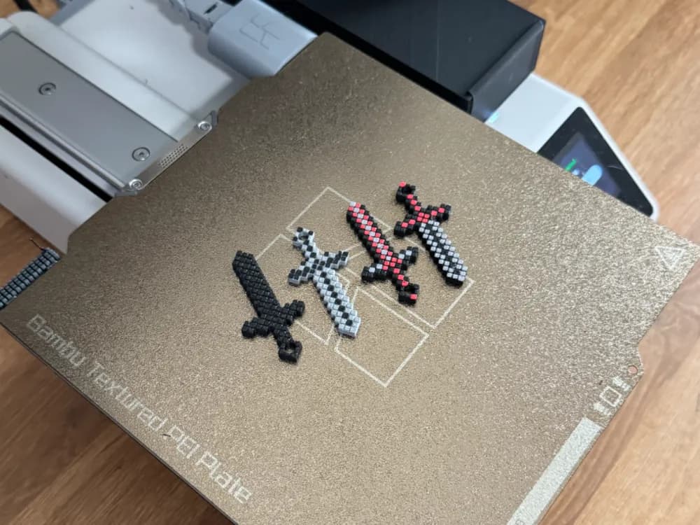 Minecraft Sword Keychain Set