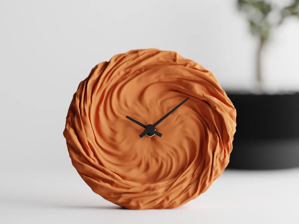 Twist Spiral Table Clock