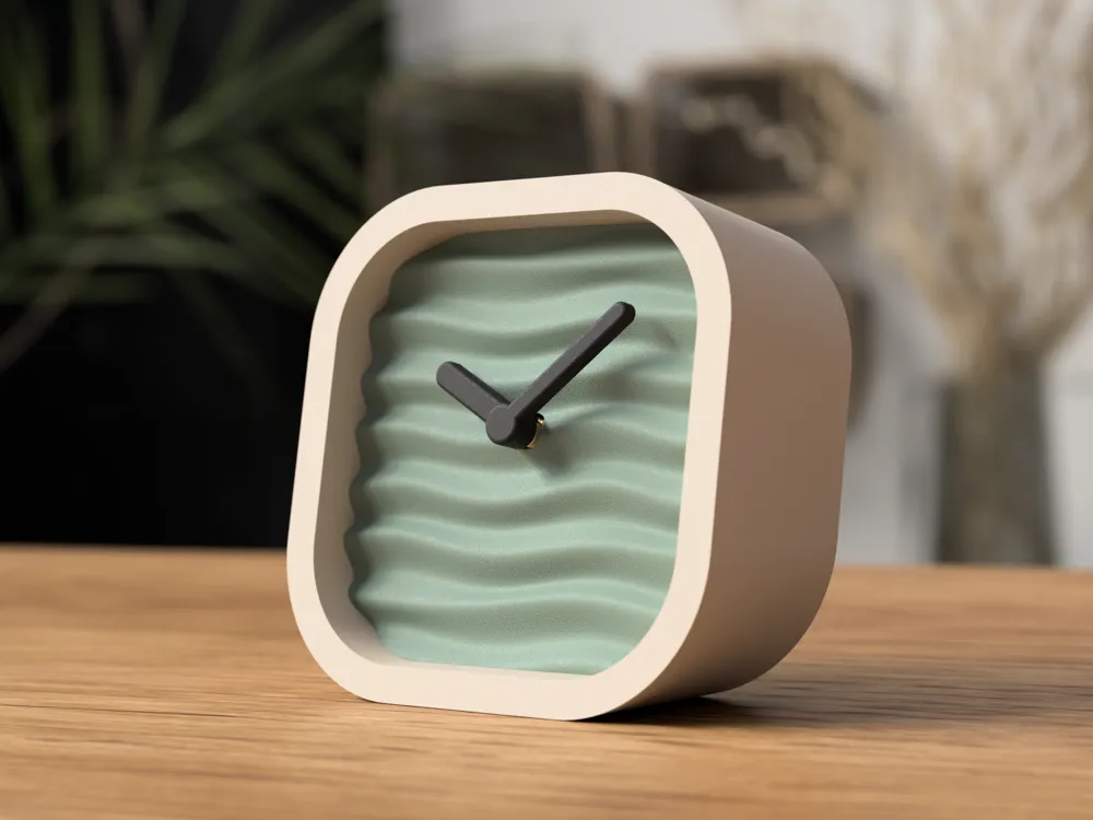 Wavy Flowing Table Clock